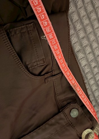 Bordo Deri mumlu Kadın Pantolon - Görsel 4