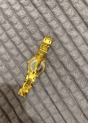 Parlak Altın Kadın Saat Taşlı rolex - Görsel 7