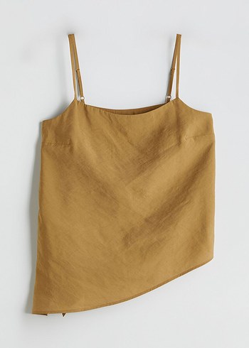 Bej Askılı Salaş Kadın Bluz - Görsel 3