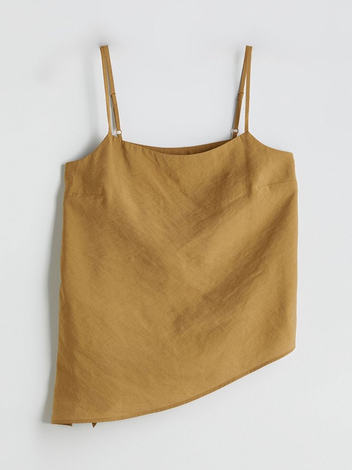 Bej Askılı Salaş Kadın Bluz - Görsel 3