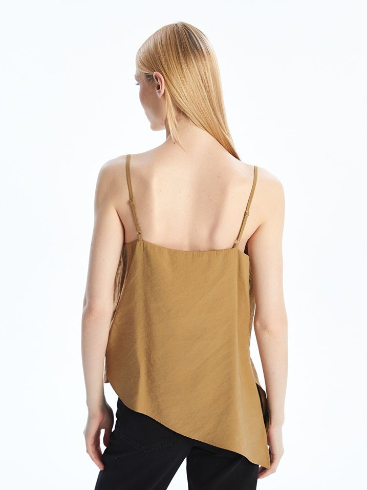 Bej Askılı Salaş Kadın Bluz - Görsel 2