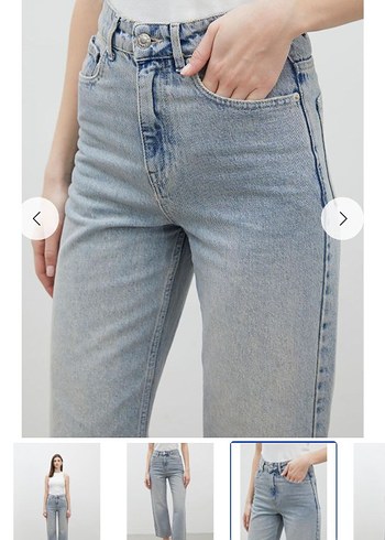 Gri Midi Boy Regular Fit Kadın Jean - Görsel 2