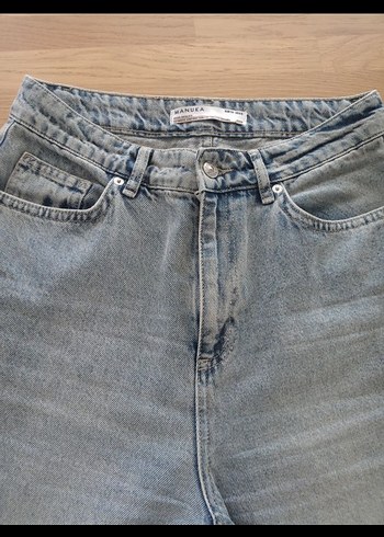 Gri Midi Boy Regular Fit Kadın Jean - Görsel 4