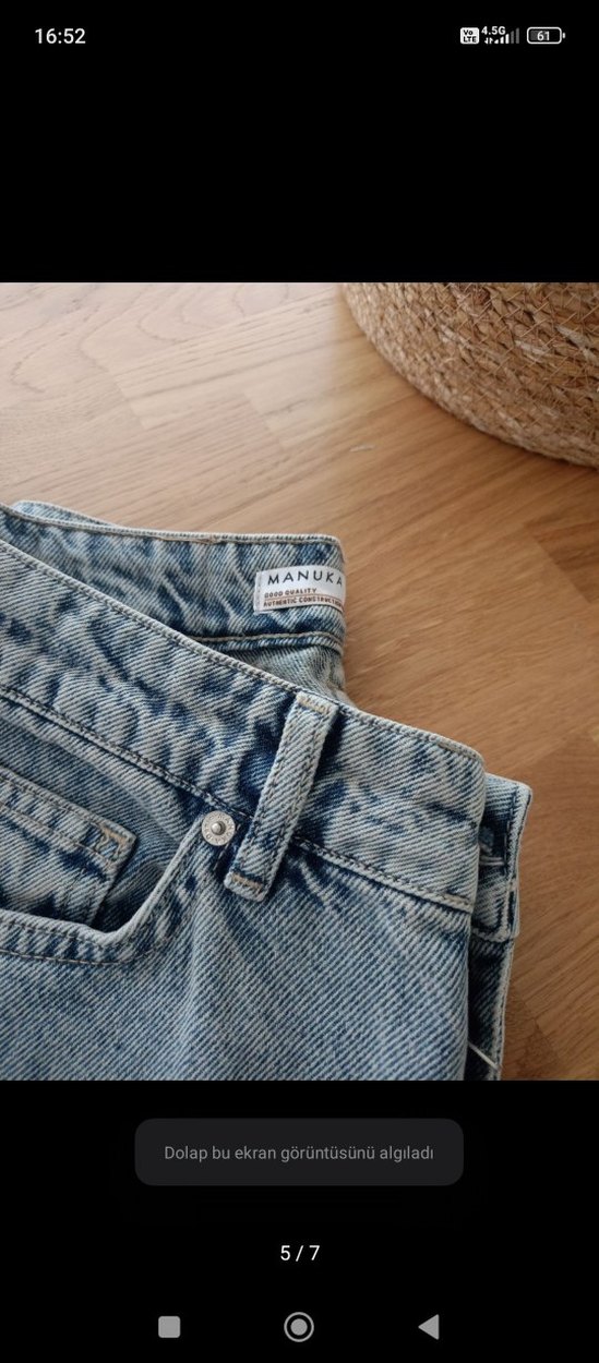 Gri Midi Boy Regular Fit Kadın Jean - Görsel 5