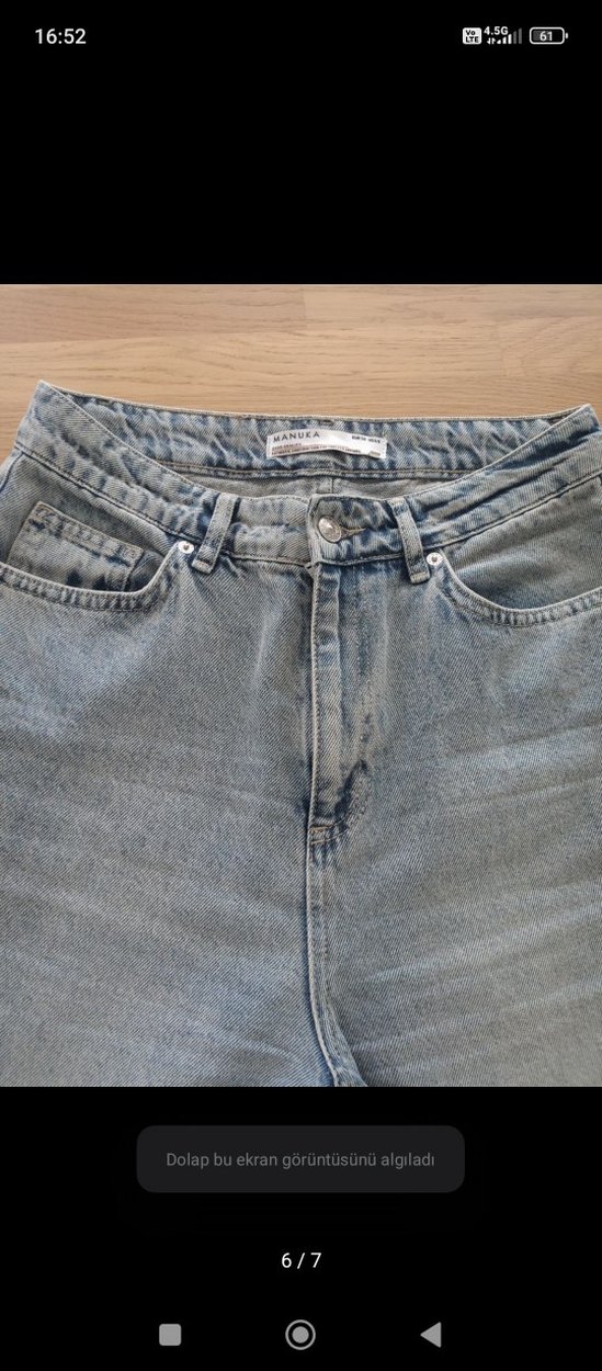 Gri Midi Boy Regular Fit Kadın Jean - Görsel 4