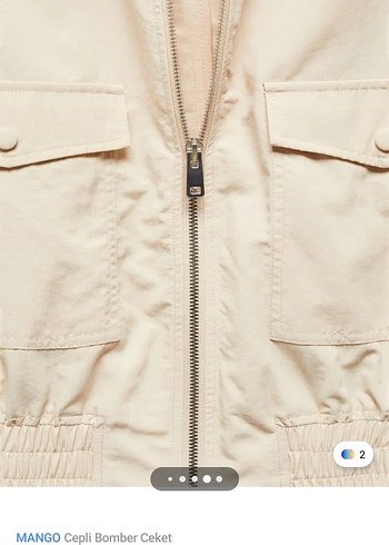 MANGO Bej Cepli Bomber Ceket - Görsel 4