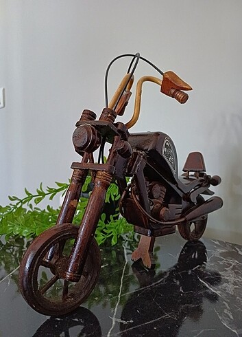  Beden kahverengi Renk Vintage Tahta Motorsiklet 
