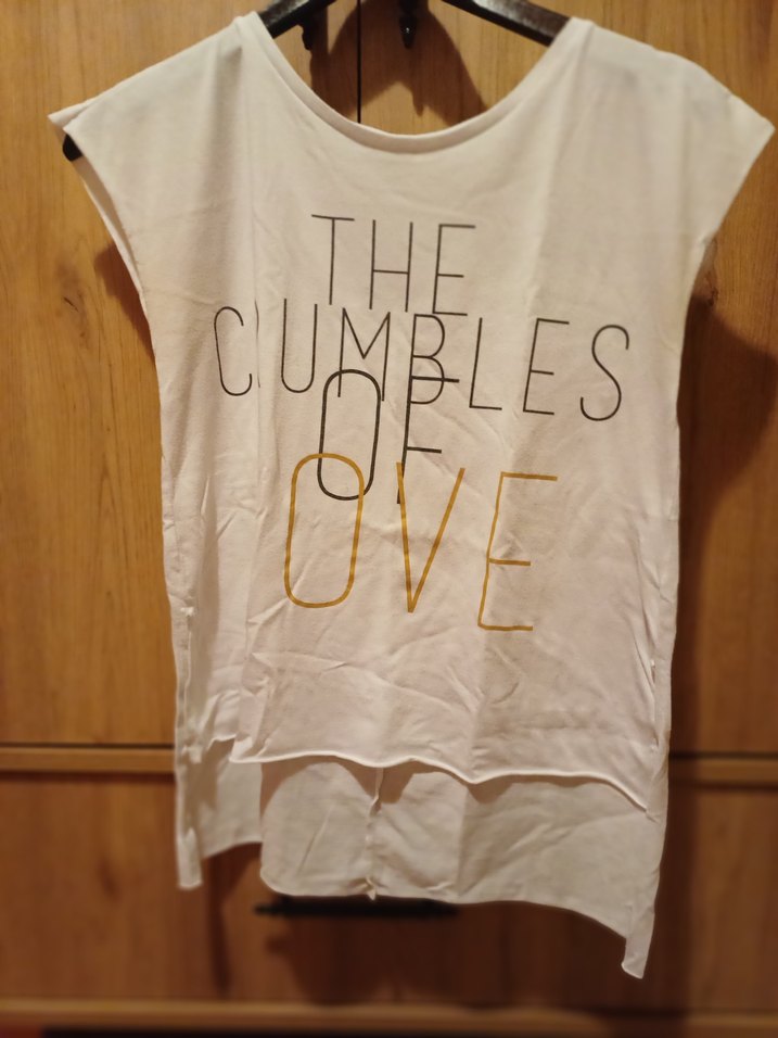 Beyaz Keten Hamile Tişörtü, Kısa Kollu, Salaş - Görsel 3