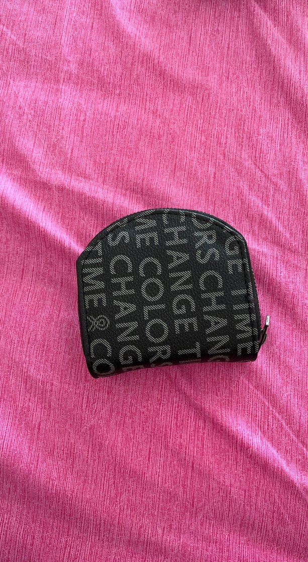 Gri Baskılı Kadın Cüzdanı Velcro Kapamalı - Görsel 2