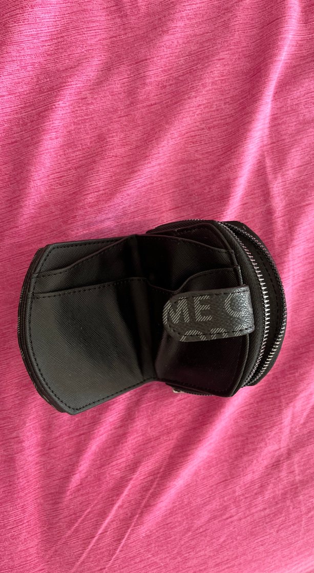 Gri Baskılı Kadın Cüzdanı Velcro Kapamalı - Görsel 4