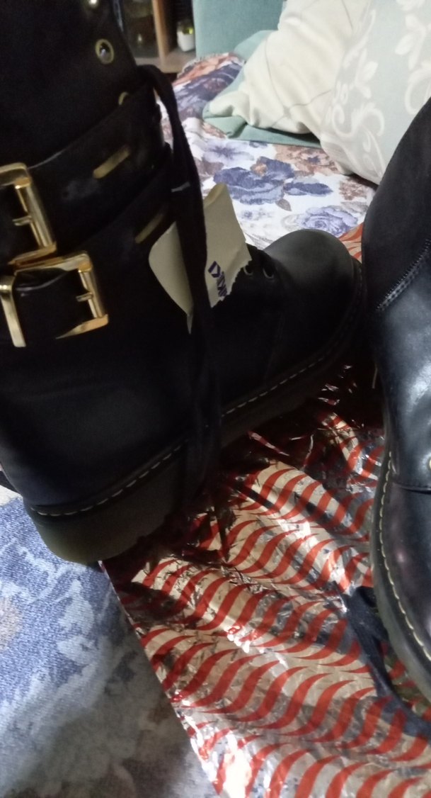 Kadın Siyah Deri Yüksek Topuklu Tokalı Bot - Görsel 3