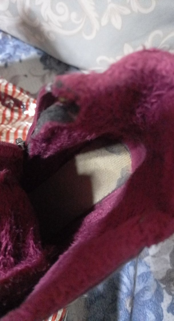 Bordo Deri Kadın Dolgu Topuklu Bot - Görsel 3