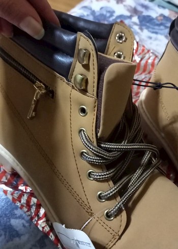 kahverengi Erkek  bayan Spor Ayakkabı Bağcığı 38 numara - Görsel 2