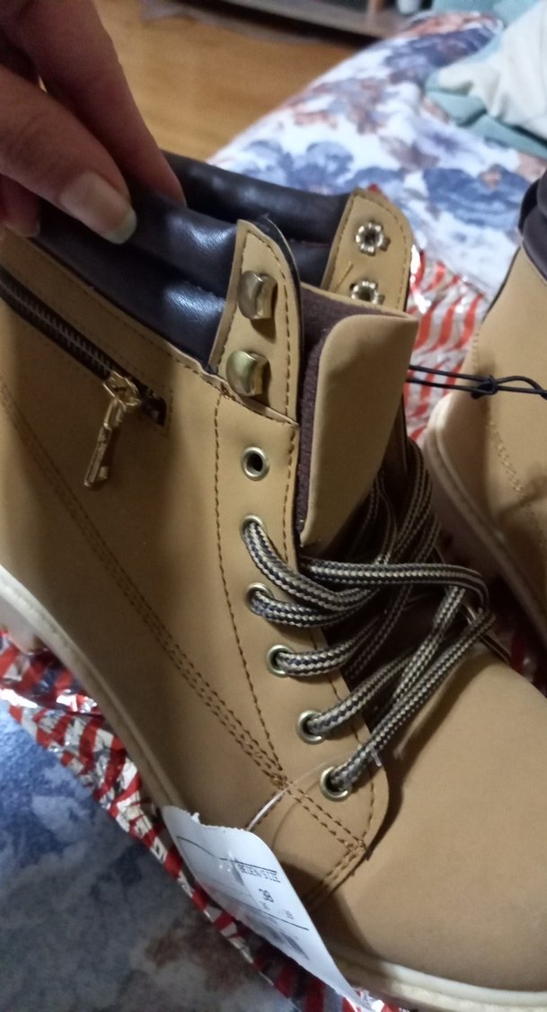 kahverengi Erkek  bayan Spor Ayakkabı Bağcığı 38 numara - Görsel 2