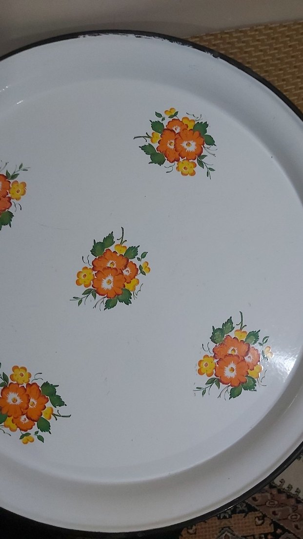 Büyük emaye sini - Görsel 3