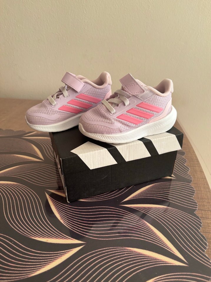 Kız Çocuk Pembe Cırt Cırtlı Spor Ayakkabı - Görsel 4