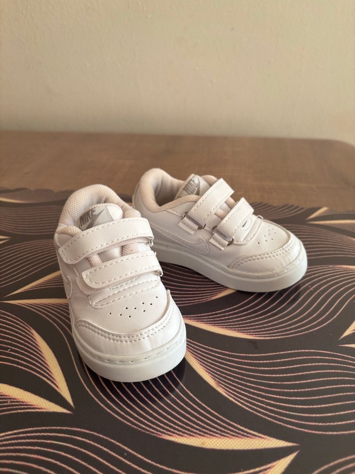 Beyaz Erkek Çocuk Spor Ayakkabı Velcro - Görsel 3