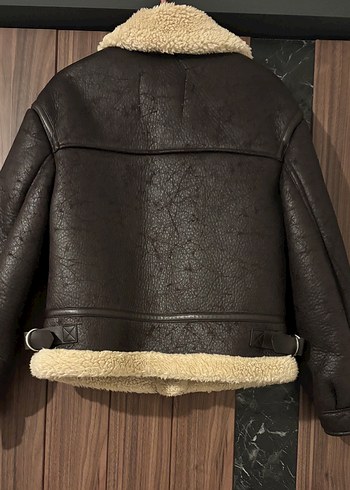 Kahverengi Kürklü Deri Kadın Ceket - Görsel 2