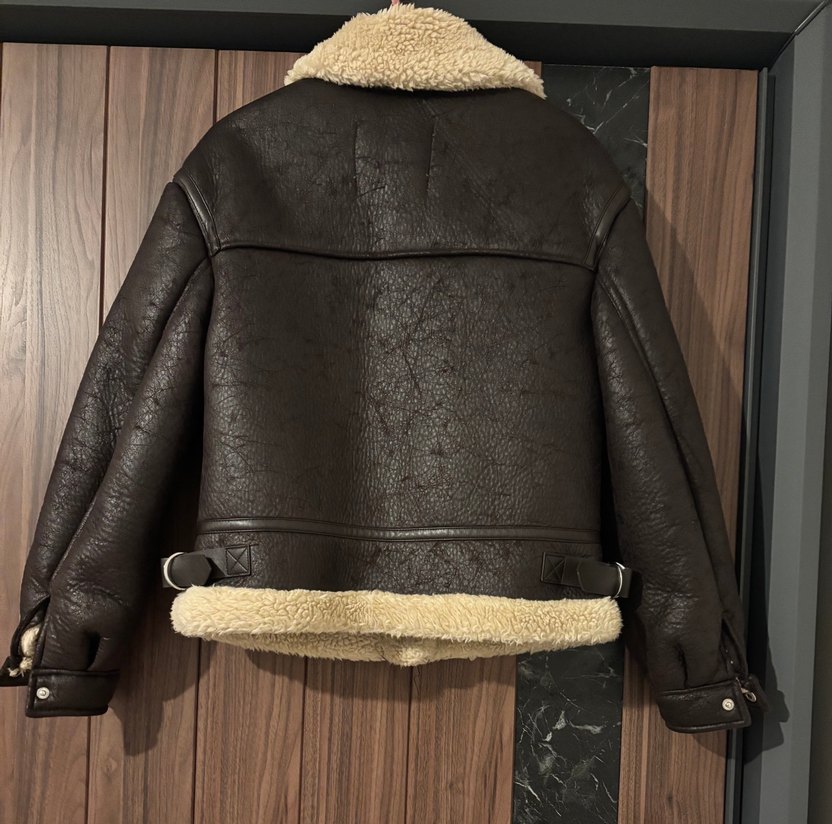 Kahverengi Kürklü Deri Kadın Ceket - Görsel 2