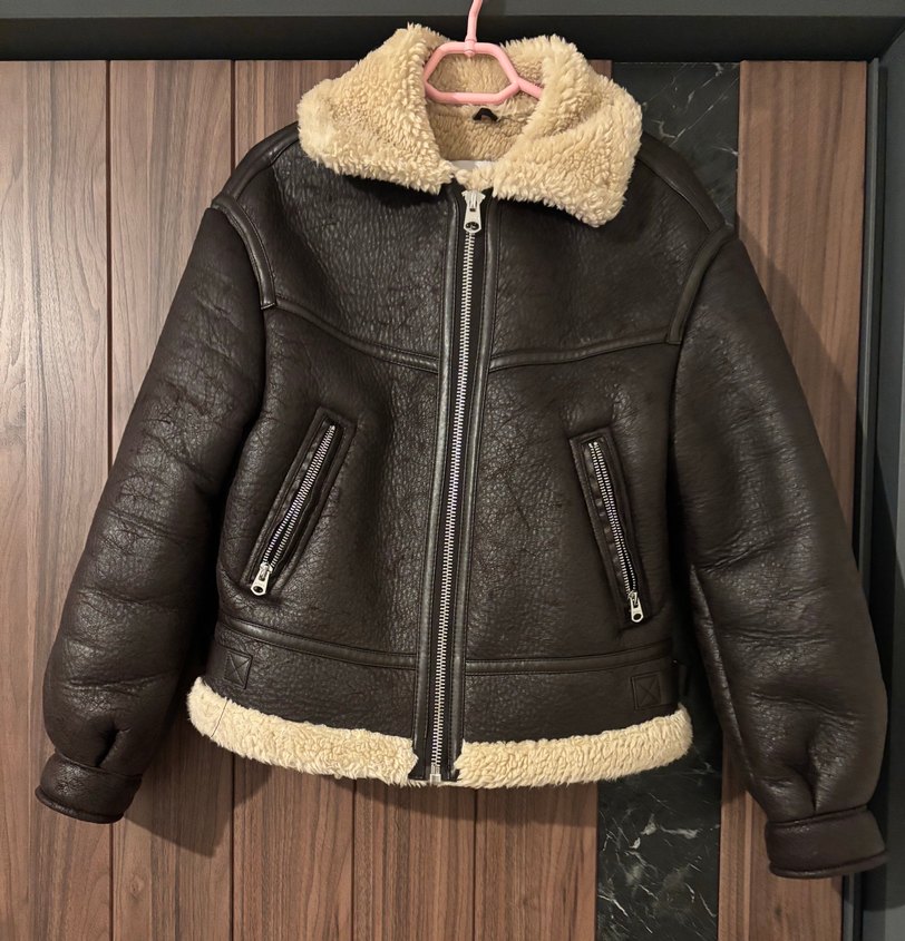 Kahverengi Kürklü Deri Kadın Ceket - Görsel 3