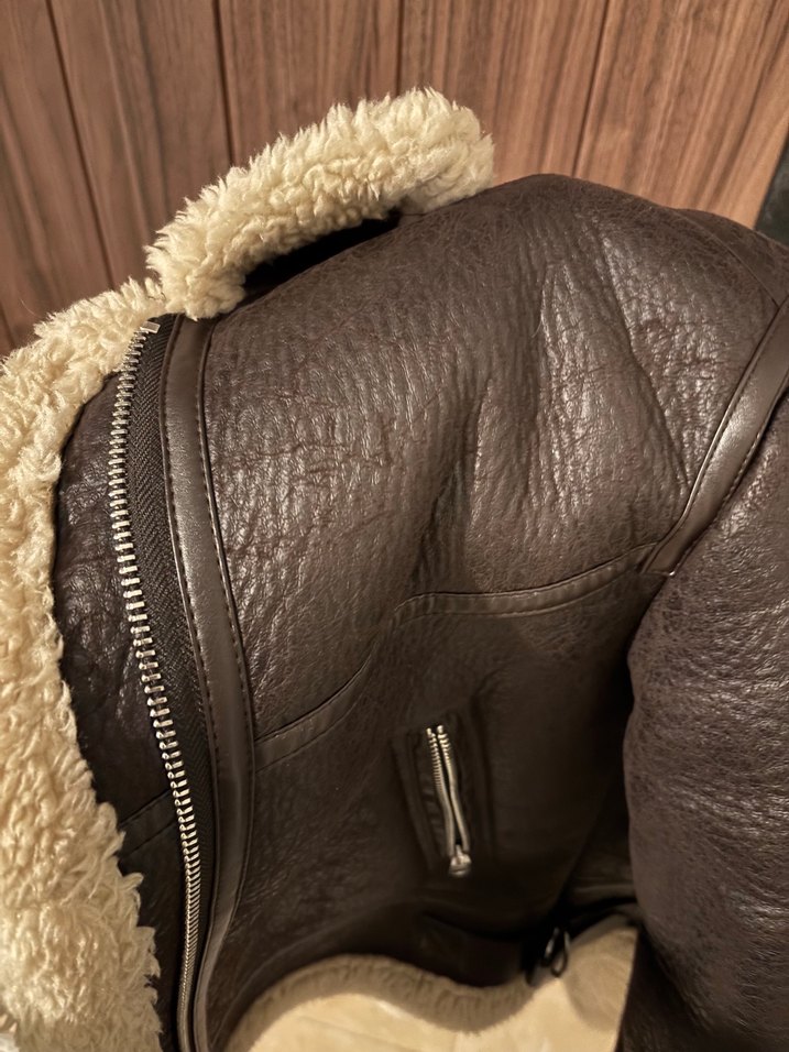 Kahverengi Kürklü Deri Kadın Ceket - Görsel 5