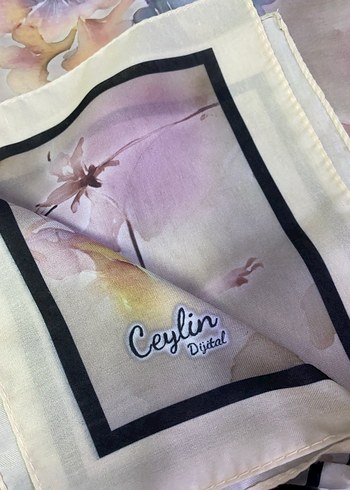 Kadın Çok Renkli Pastel İpek Şal - Görsel 3