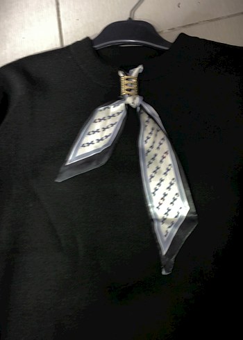 Siyah Kadın Halter Yaka Sweatshirt - Görsel 2