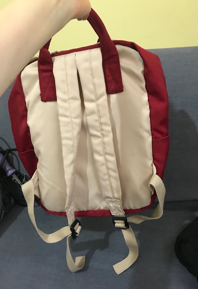 Kırmızı Bej  Kadın Sırt Çantası - Görsel 2