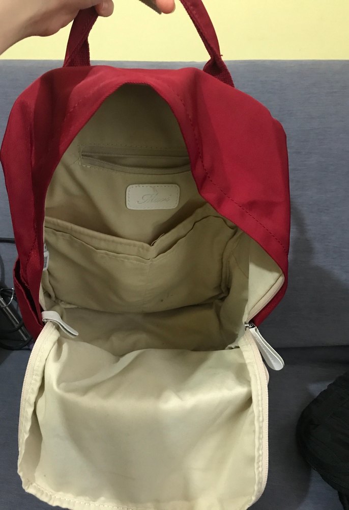 Kırmızı Bej  Kadın Sırt Çantası - Görsel 3