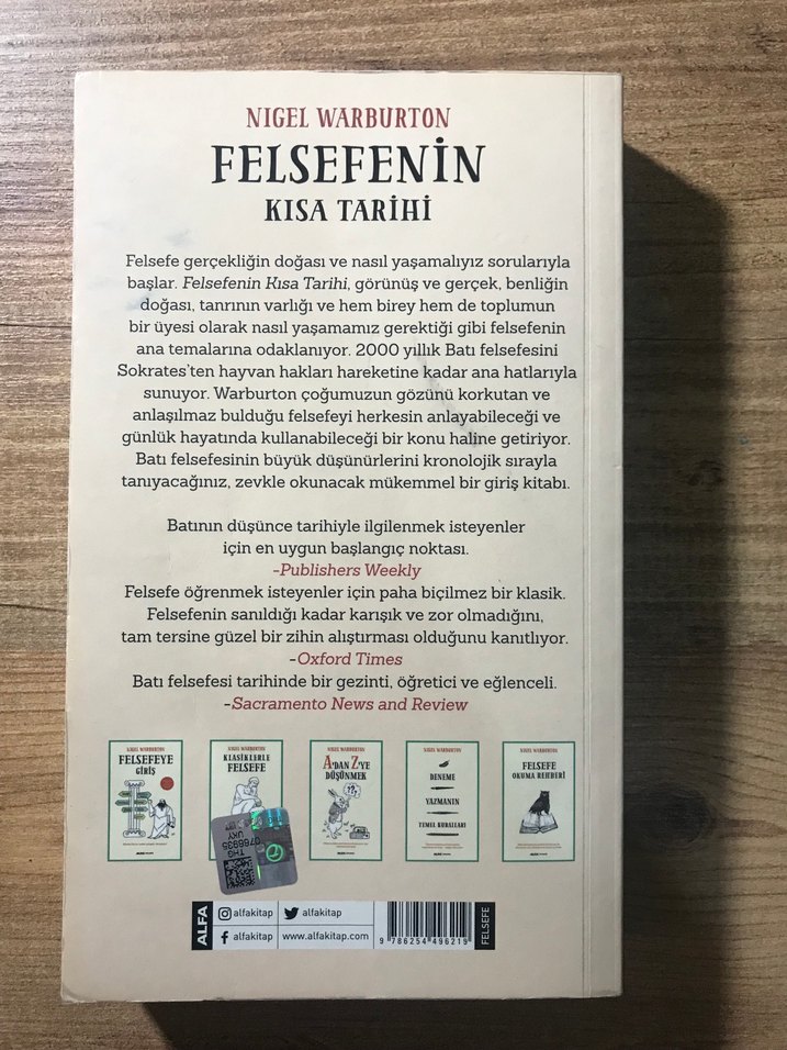 Felsefenin Kısa Tarihi - Nigel Warburton - Görsel 2