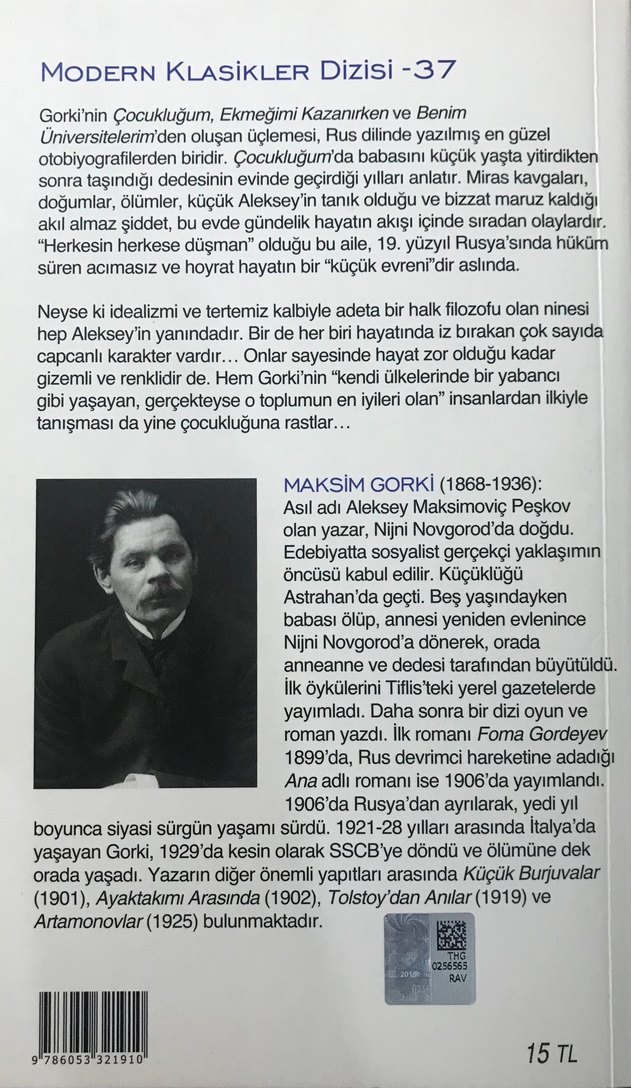 Çocukluğum - Maksim Gorki - Görsel 2