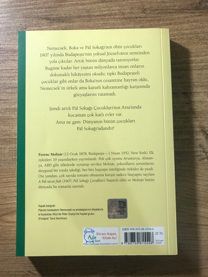 Ferenc Molnár - Pál Sokağı Çocukları - Görsel 2
