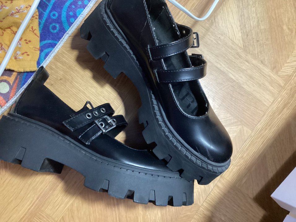 Siyah Goth mary jane ayakkabı - Görsel 2