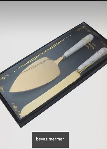 Pasta bıçağı + pasta kepçesi seti, kaliteli paslanmaz çelik. - Görsel 5