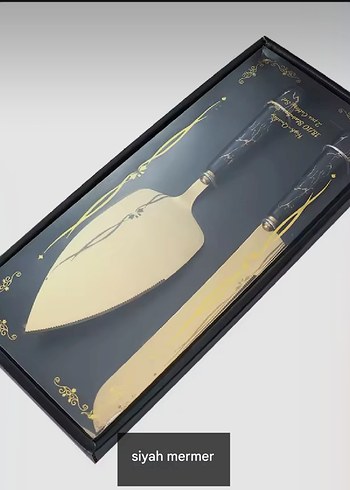 Pasta bıçağı + pasta kepçesi seti, kaliteli paslanmaz çelik. - Görsel 4