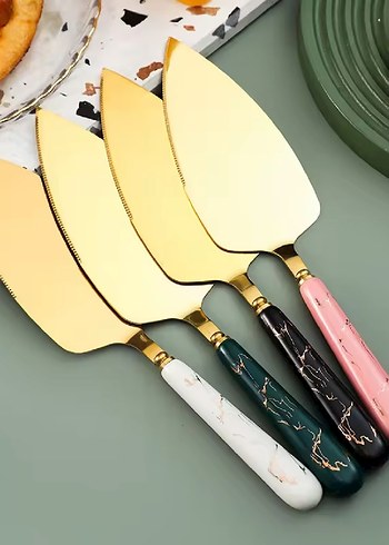 Pasta bıçağı + pasta kepçesi seti, kaliteli paslanmaz çelik. - Görsel 6