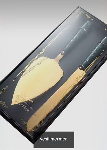 Pasta bıçağı + pasta kepçesi seti, kaliteli paslanmaz çelik. - Görsel 2