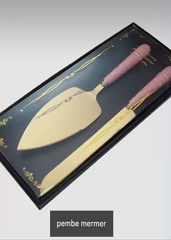 Pasta bıçağı + pasta kepçesi seti, kaliteli paslanmaz çelik. - Görsel 3