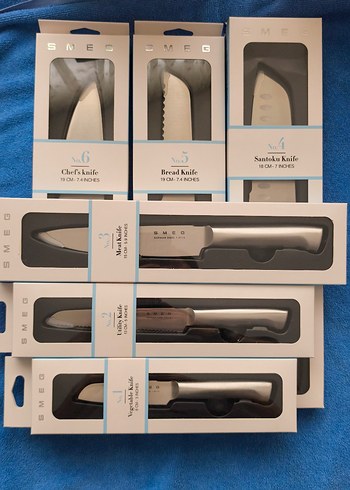 SMEG marka, Alman Çeliği 6 li bıçak seti. - Görsel 3
