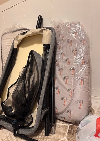 Gri Polly Sallanır Beşik ve Beşik Uyumlu yatak - Görsel 5