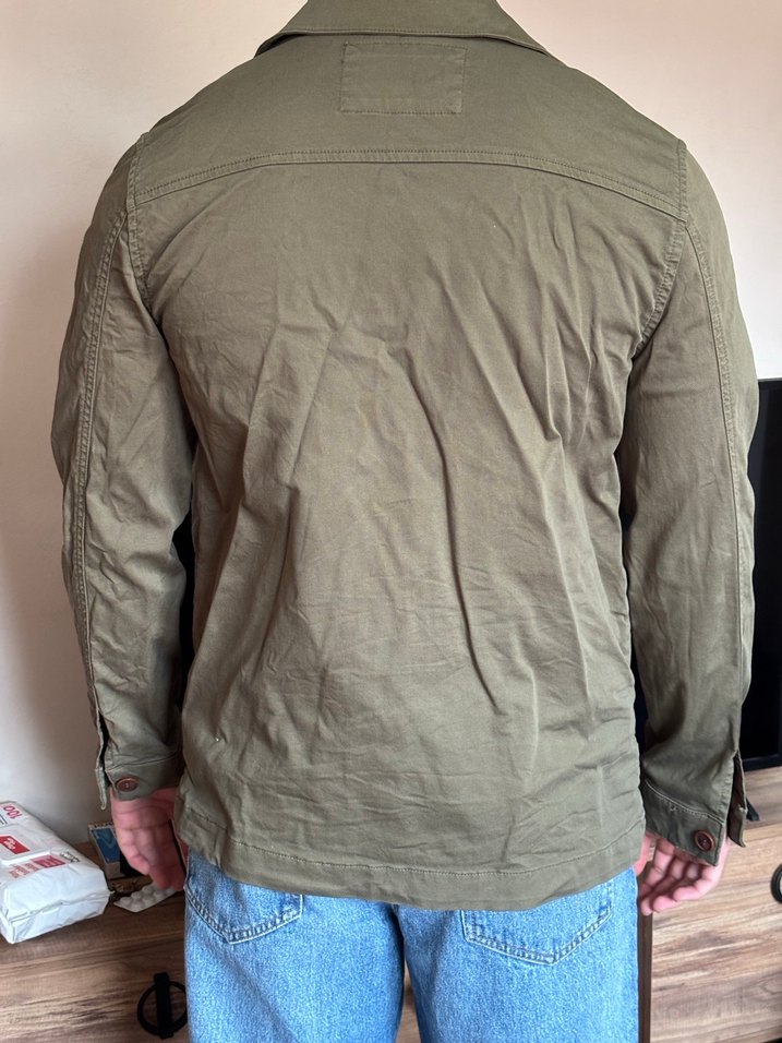 Erkek Asker Yeşili Kot Ceket - Görsel 3