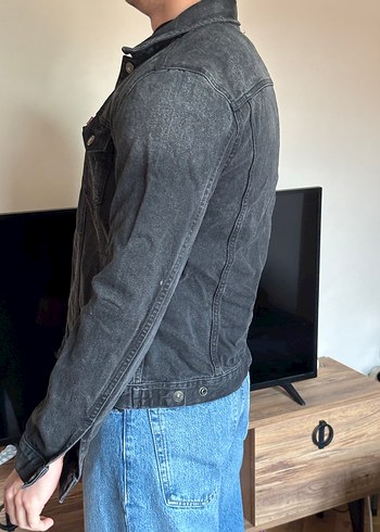 Erkek Siyah Denim Ceket - Görsel 3