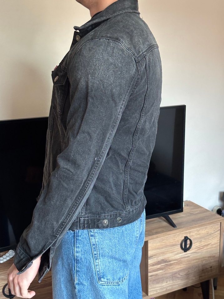 Erkek Siyah Denim Ceket - Görsel 3