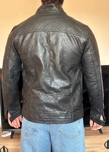 Siyah Erkek Deri Ceket - Görsel 3