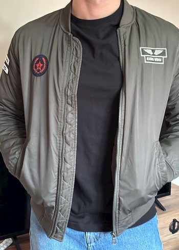 Asker yeşili erkek mont - Görsel 4