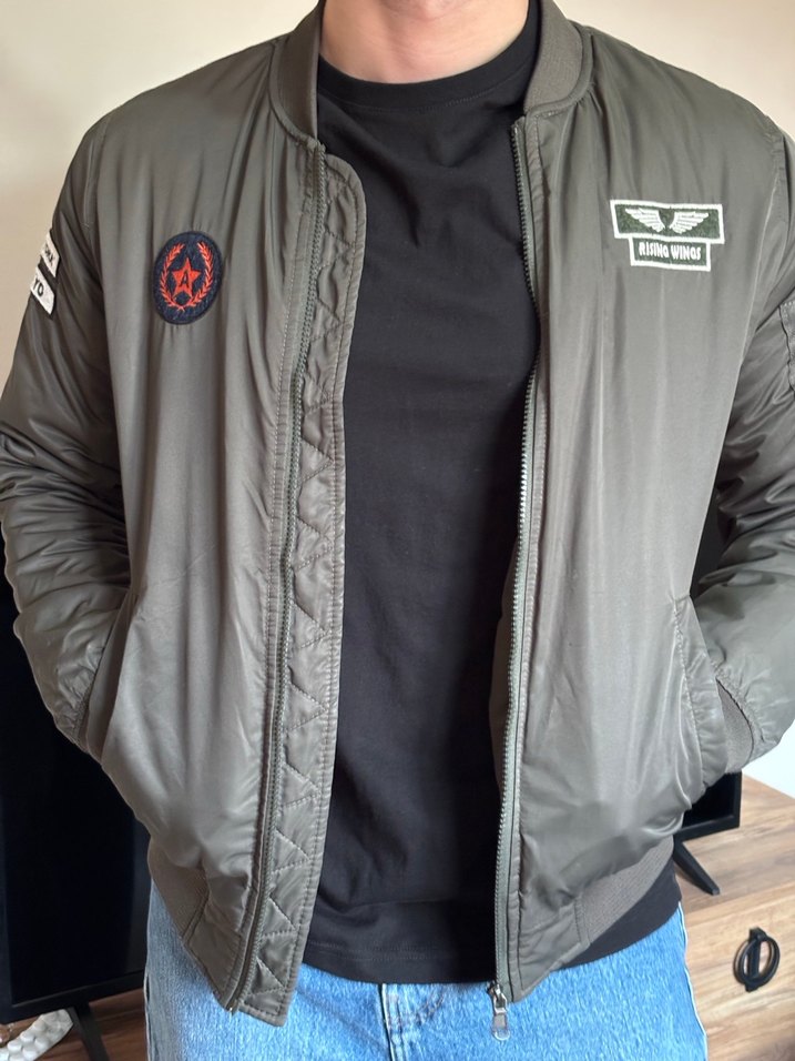 Asker yeşili erkek mont - Görsel 4