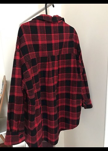 Kırmızı Kareli Uzun Kollu Ceket - Görsel 4