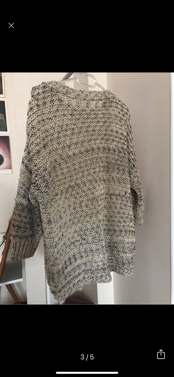 Gri Örgü Kadın Uzun Kollu Triko - Görsel 3