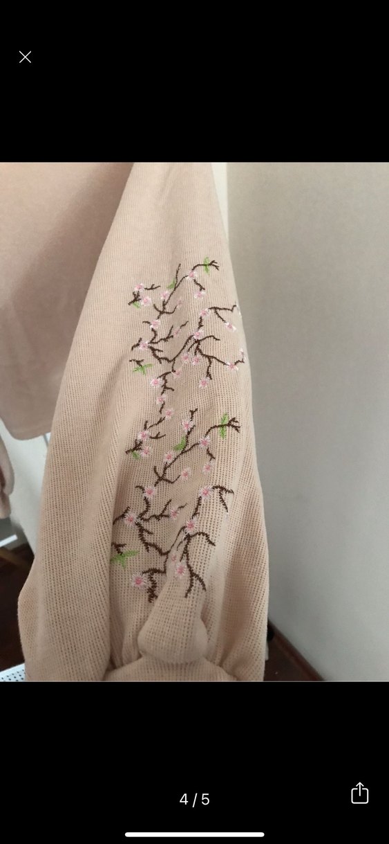 Nakış Detaylı Pembe Triko Kadın Kazak - Görsel 4