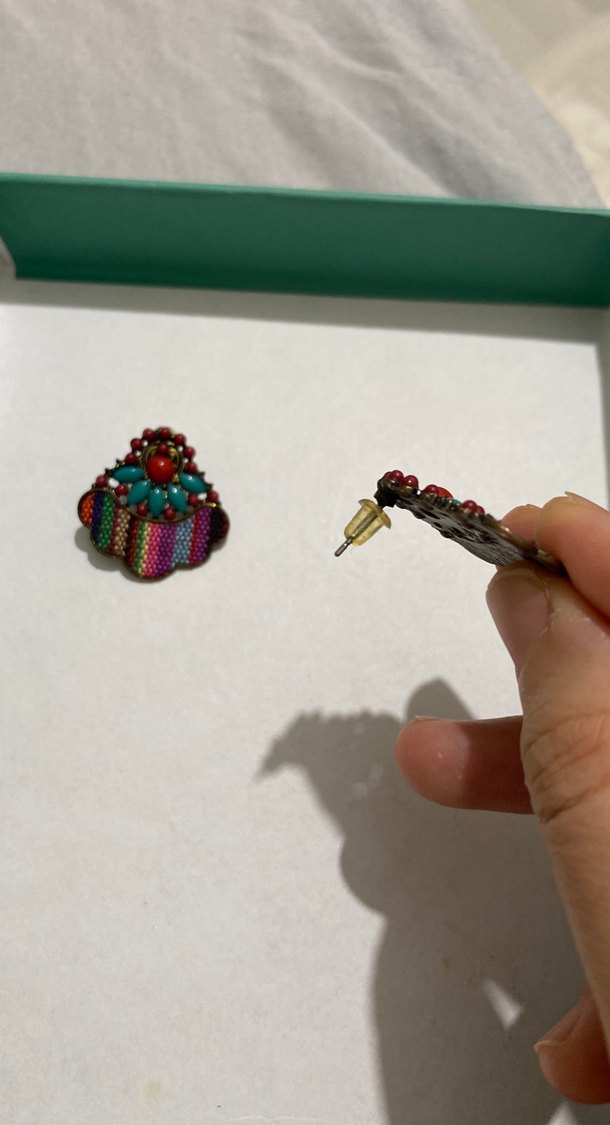 Renkli Boncuklu Mini Bohem Küpe - Görsel 2